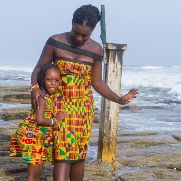 ExploreAfrica.com Dresses & Skirts - Matching Mom and Daughter Kente Dresses